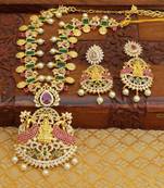 Designer lakshmi cz necklace set