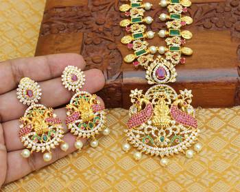 Designer lakshmi cz necklace set 2