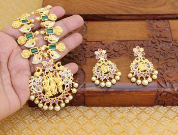 Designer ram pariwar  cz necklace set 1