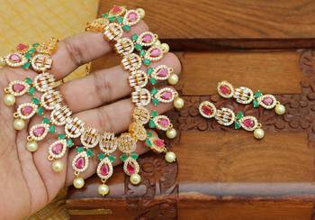Designer cz  necklace set 1