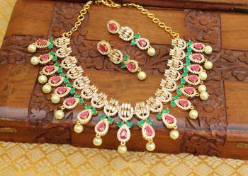 Designer cz  necklace set 1