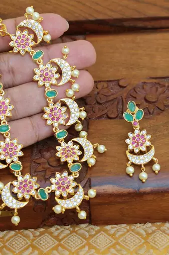 Designer cz  necklace set