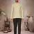 cream cotton short kurta for mens