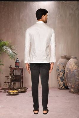 white cotton short kurta for mens 2