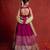 Magenta and Pale Jade Gotapatti Sequin Lehenga