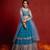 Midnight Blue Trellis Lehenga