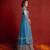 Midnight Blue Trellis Lehenga