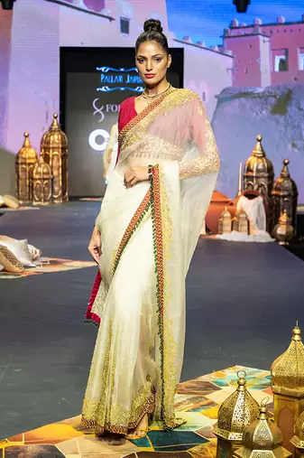Fawn saree set