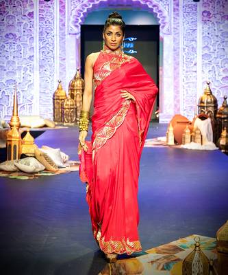 Surkh-lal salma saree set 1