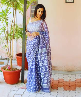 Handloom Jamdani on silk cotton 2