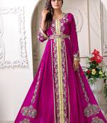 Arabic pink wedding designer moroccan kaftan