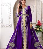 Arabic purple wedding designer moroccan kaftan
