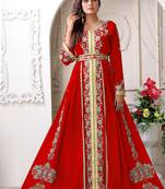 Arabic red wedding designer moroccan kaftan