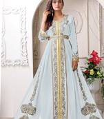 Arabic white wedding designer moroccan kaftan