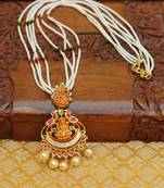 Lovely temple pendant with beads mala