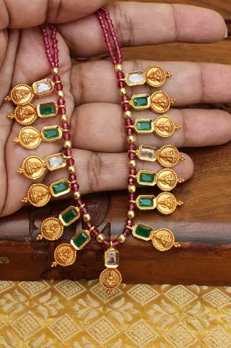 Lovely temple beads necklace