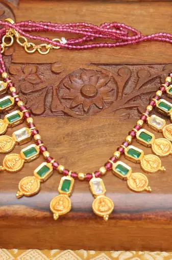 Lovely temple beads necklace