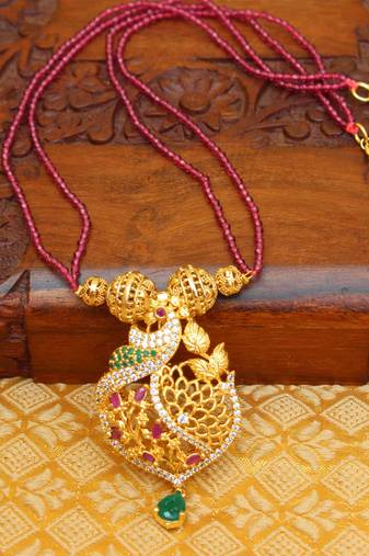 Handmade peacock necklace