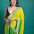 Georgette Ombre Saree With Foil Prints, Jacquard Lace Border And Unstitched Solid Blouse