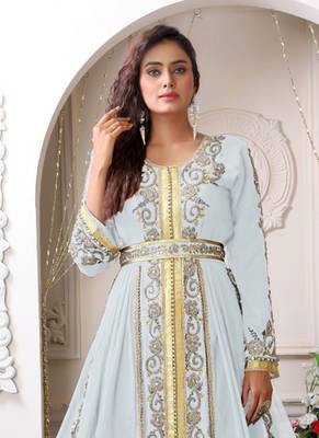 Arabic white wedding designer moroccan kaftan 2