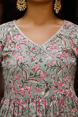 Anarkali kurta, sharara, and dupatta set 5