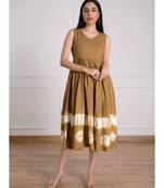Brown tie-dye dress