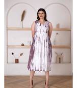 Purple shibori dress