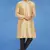 Plain art silk kurta gold with churidar traditional look