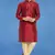 Plain art silk kurta maroon with churidar traditional look