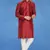 Plain art silk kurta maroon with churidar traditional look