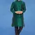 Plain art silk kurta green with churidar traditional look