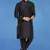 Plain art silk kurta black with churidar traditional look