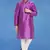 Plain art silk kurta pink with churidar traditional look
