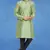 Plain art silk kurta green with churidar traditional look