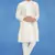 Plain art silk kurta white with churidar traditional look