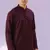 Brown plain cotton short kurta with churidar traditional look