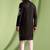 Black embroidered art silk kurta pajama with churidar traditional look
