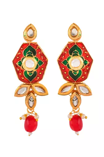 Rajputi kundan gold plated meenakari choker jewelry set