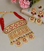 Traditional indian kundan choker jewelelry set