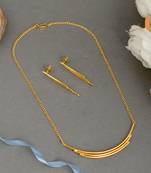 Gold plated western layered chain necklace set