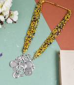 Yellow multicolor beads camel thar necklace