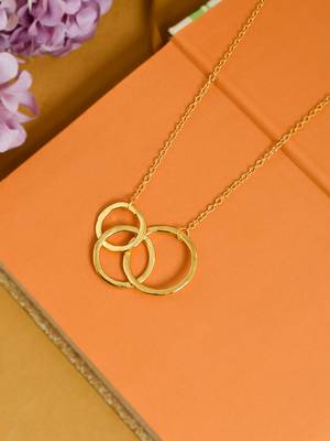 Borromean trinity triquetra circle pendant chain 1