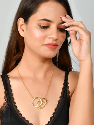 Borromean trinity triquetra circle pendant chain 2