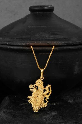 Gold plated shrinath shrijee pendant chain