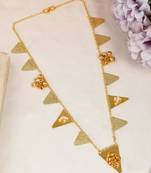 Triangle pearl chain statement western necklace