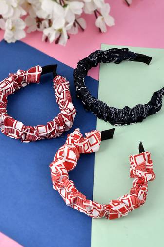 Set of 3 printed multi colored hairband