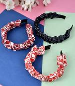 Set of 3 printed multi colored hairband
