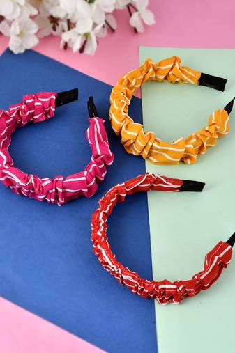 Set of 3 printed multi colored hairband