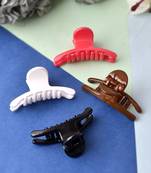 Set of 4 multi colored hair claw clips