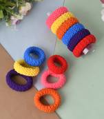 Set of 12 multi colored ponytail holders